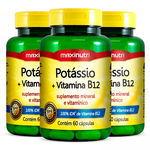 Potássio + Vitamina B12 - 3x 60 Cápsulas - Maxinutri