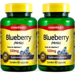 2 Potes Blueberry (Mirtilo) 500mg 60 cápsulas Maxinutri