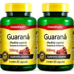 2 Potes Guaraná 500mg 60 cápsulas Maxinutri