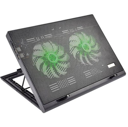 26702 Cooler para Notebook Warrior Power Gamer Led Verde Luminoso - Ac267 - Multilaser