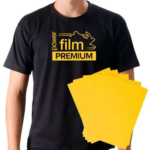 Power Film Premium - Amarelo - A4 - Pacote com 10 Folhas