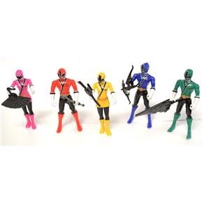 Power Rangers Samurai com 5 Personagens - Sunny