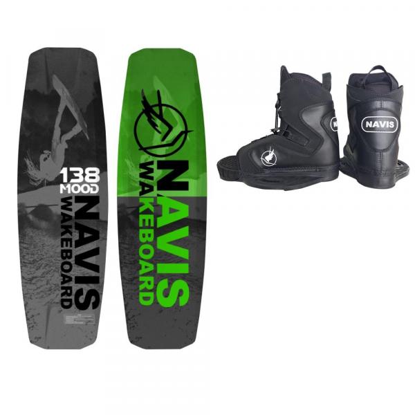 Prancha de Wakeboard Mood 138 com Botas Preta 095 Aberta Navis-"gg" 40-46