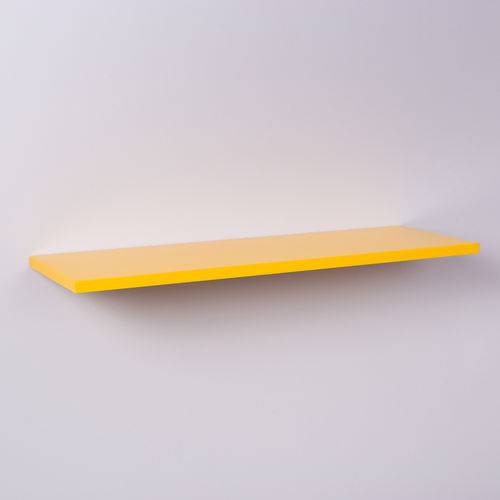 Prateleira Crie Fácil Amarela 60 X 20cm com Suporte Invisível