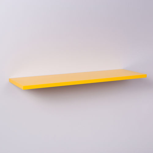 Prateleira Crie Fácil Amarela 80 X 20cm com Suporte Invisível
