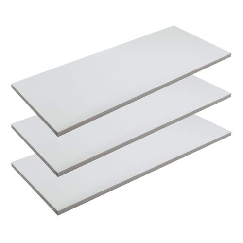 Prateleira em Mdf Branco 65x10 com Suporte Invisível para Decoração e Organização Kit com 3