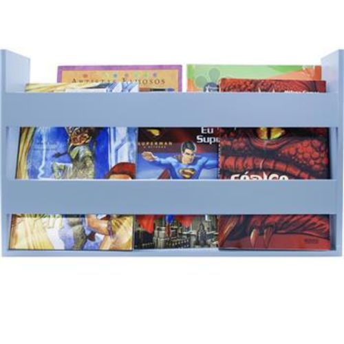 Prateleira Kapos para Livros e Revistas 50x30x11cm - Azul