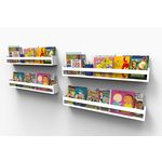 Prateleira Para Livros Infantil Montessoriano 90cm - 4 Peças