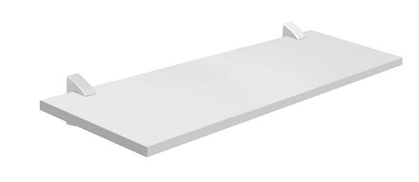 Prateleira Prat-K Concept Branco 1,5x20x60cm com Suporte Branco