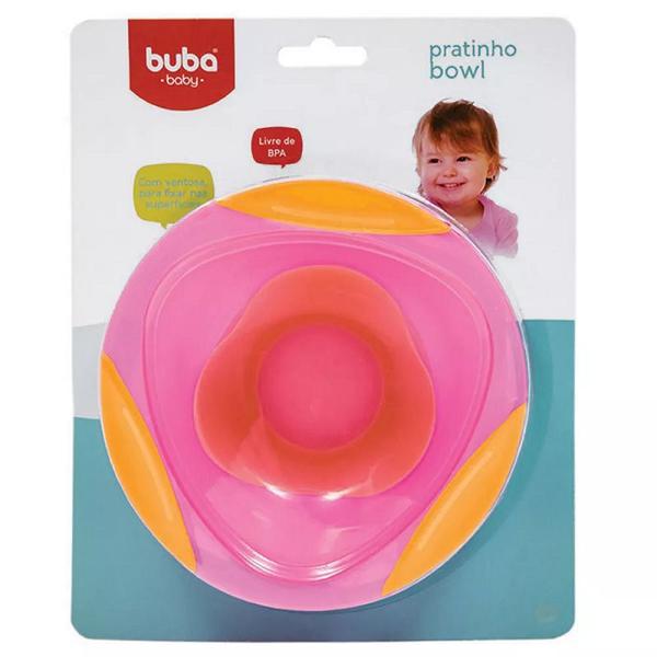 Pratinho Bowl com Ventosa Rosa - Buba Baby