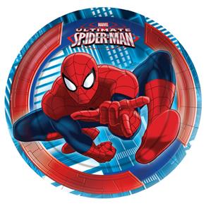 Prato Redondo 18cm Ultimate Spider Man C/08 Unidades Único