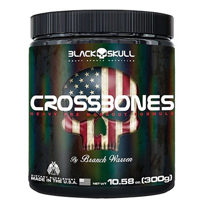 Pré Treino Crossbones 300g By Branch Warren - Black Skull