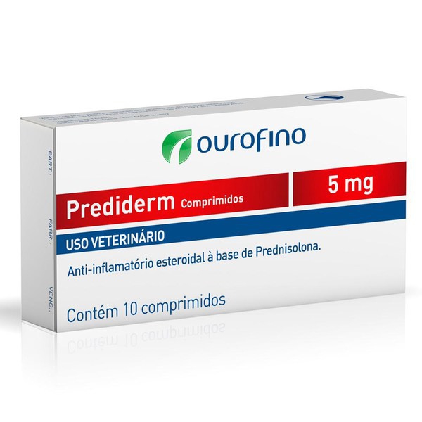 Prediderm 5mg - 10 Comprimidos - Ouro Fino