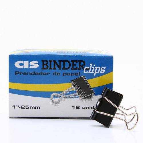 Prendedor Cis Binder Clips 25 Mm 012 Un 291.5200