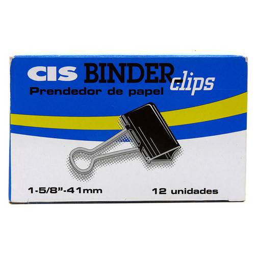 Prendedor de Papéis / Binder Clips Cis 41mm Cx C/12 Un