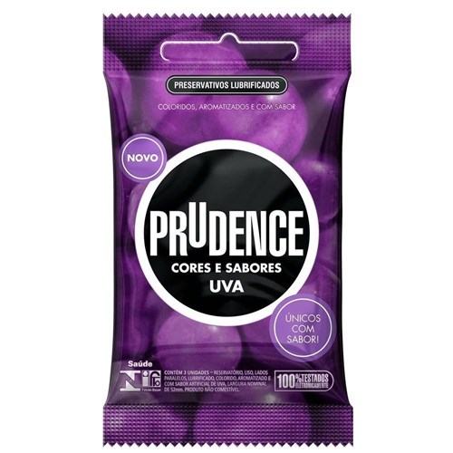 Preservativo C S Uva com 3 Unidades Prudence