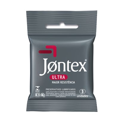 Preservativo Jontex Lubrificado Ultra Resistência 3un