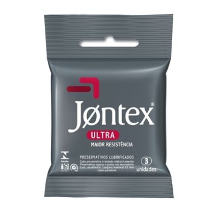 Preservativo Jontex Lubrificado Ultra Resistente 3 Unidades