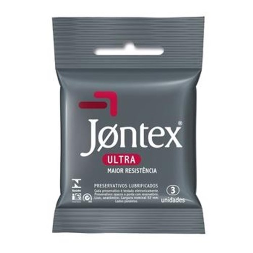 Preservativo Jontex Lubrificado Ultra Resistente 3 Unidades