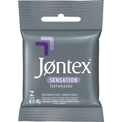 Preservativo Lubrificado Jontex Sensation - 3 Unidades