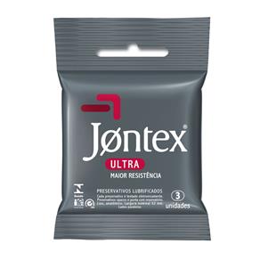 Preservativo Lubrificado Jontex Ultra Resistente - 3 Unidades