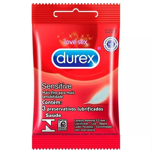 Preservativo Sensitive com 03 Unidades Durex