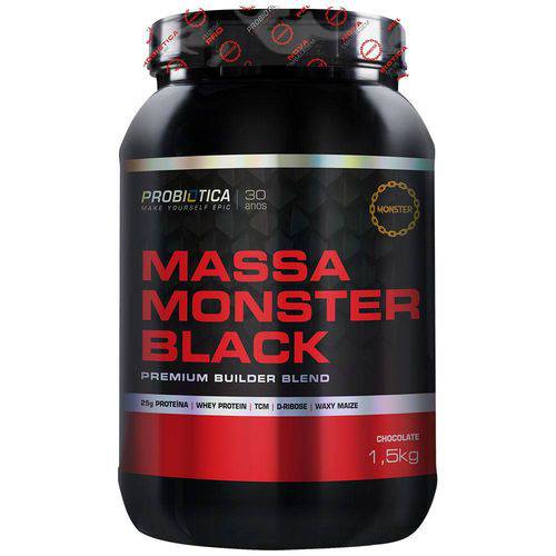 Pro Massa Monster Black - 1,5 Kg - Probiótica - Chocolate