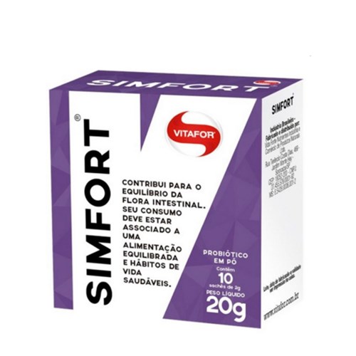 Probióticos Simfort Vitafor 10 Sachês de 2G