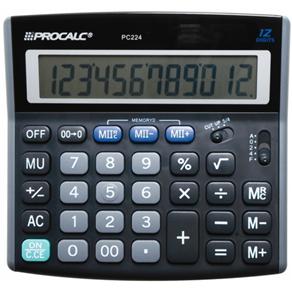 PROCALC - Calculadora de Mesa - 12 Dígitos - PC224