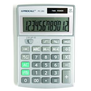 PROCALC - Calculadora de Mesa - 12 Dígitos - PC260