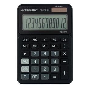 PROCALC - Calculadora de Mesa - 12 Dígitos - PC272-BK
