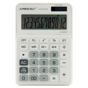 PROCALC - Calculadora de Mesa - 12 Dígitos - PC272-W