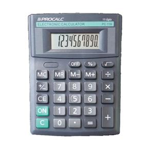 PROCALC - Calculadora de Mesa 10 Dígitos - PC119-B 10 PRETO