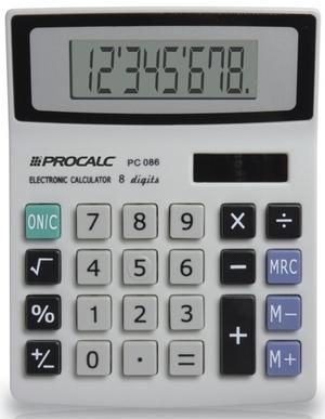PROCALC - Calculadora de Mesa 8 Dígitos - PC086