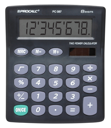 PROCALC - Calculadora de Mesa - 8 Dígitos - PC087