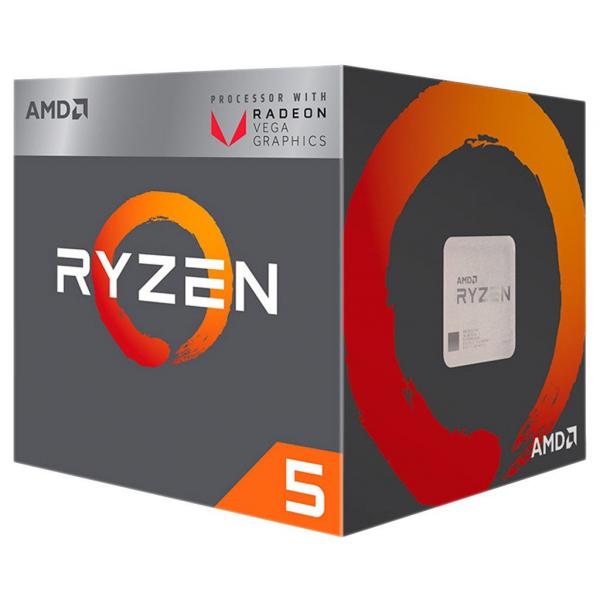 Processador AMD Ryzen 5 2400G 3.6GHZ 6MB com Radeon VEGA YD2400C5FBBOX