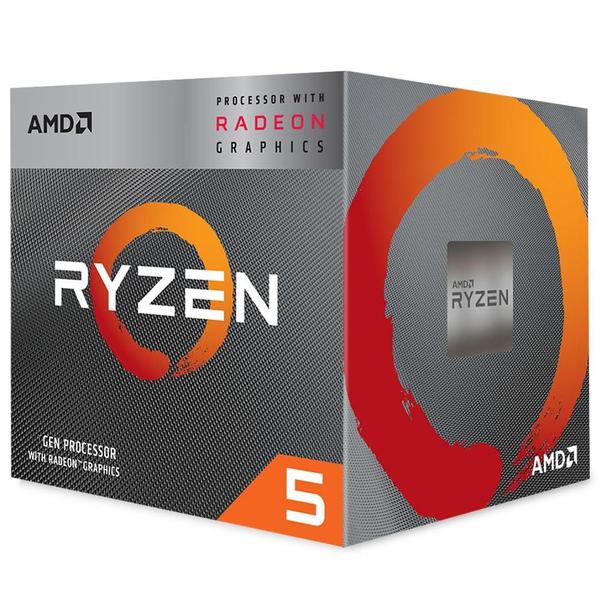 Ocessador AMD Ryzen 5 3400G, Cache 6MB, 3.7GHz (4.2GHz Max Turbo), AM4 - YD3400C5FHBOX