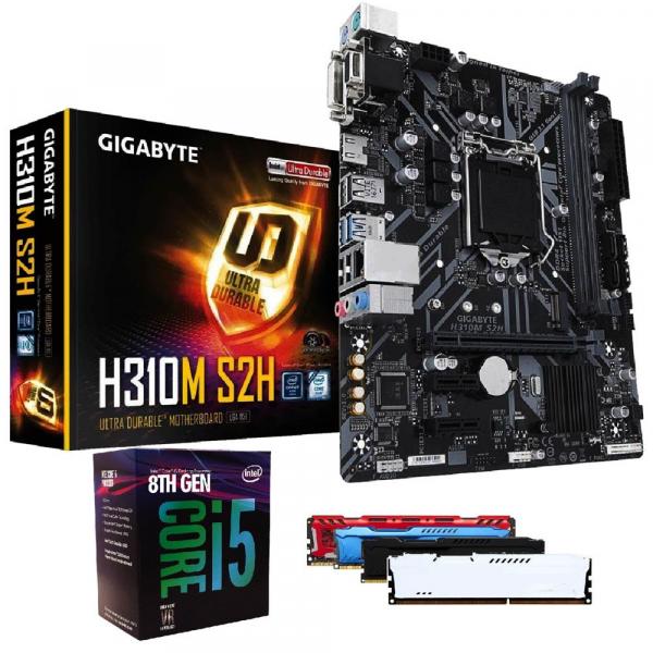 Processador Intel Core I5 8400 8ª Geração + Placa Mãe H310 Gigabyte + Memória 4GB DDR4 Kit Upgrade Comprebel