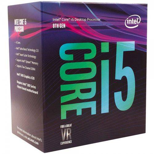 Processador Intel Core I5 8400, Six Core, Coffee Lake 8 Geração, Cache 9mb, 2.8ghz - Bx80684i58400