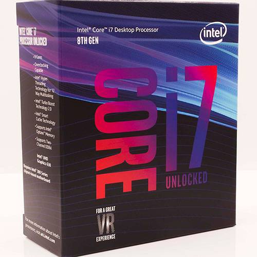Tamanhos, Medidas e Dimensões do produto Processador Intel Core I7-8700k 8ª Geração Cache 12mb 3.7ghz (4.7ghz Turbo) Lga 1151 Intel UHD Graphics 630