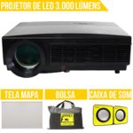 Projetor Datashow 3000 Lumens Profissional Combo