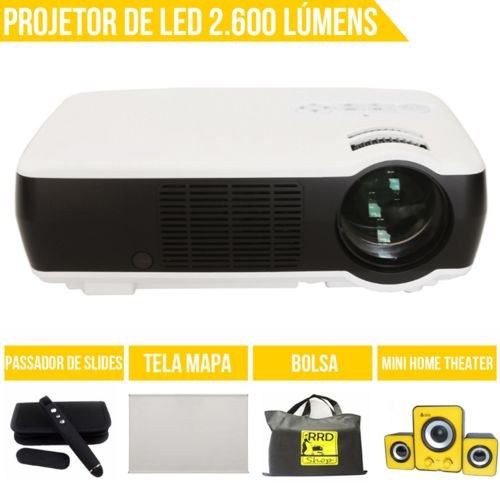 Tudo sobre 'Projetor Datashow Multimidia 2600 Lumens 100 Pol Hdmi Usb Vga'