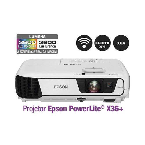 Projetor Epson X-36+ 2V 3600Lum 15000:1C