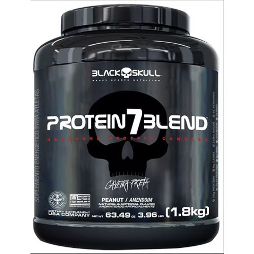 Protein 7 Blend 1,8 Kg - Amendoim - Caveira Preta - Black Skull