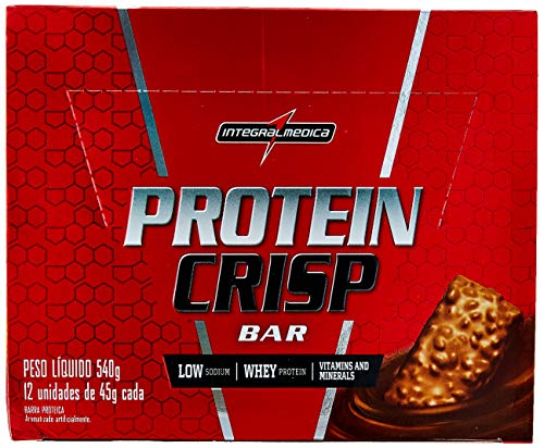 Protein Crisp Bar - 12 Unidades 45g Trufa Avelã - IntegralMédica, IntegralMedica