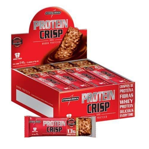 Protein Crisp Bar - 12 Unidades - IntegralMedica Amendoim