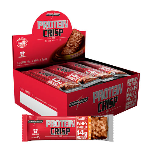 Protein Crisp Bar Integralmedica 12 Unid - Pasta de Amendoim