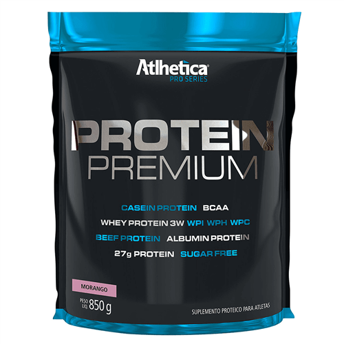 Protein Premium Pro Series 850G - Sabor Morango - Atlhetica