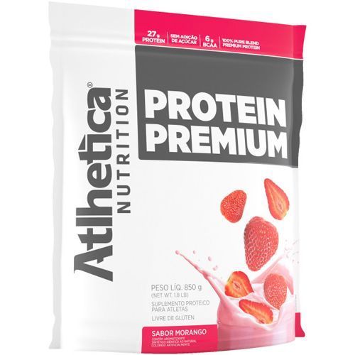 Protein Premium - Saco 850g - Morango - Atlhética Nutrition