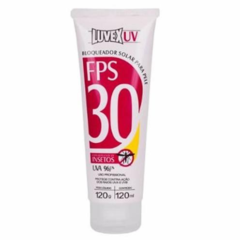 Protetor - Bloqueador Solar UV FPS 30 com Repelente Bisnaga 120ml Luvex